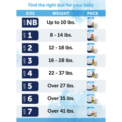 Attends Comfees Premium Diapers, Unisex, Baby, Tab Closure, Size 3