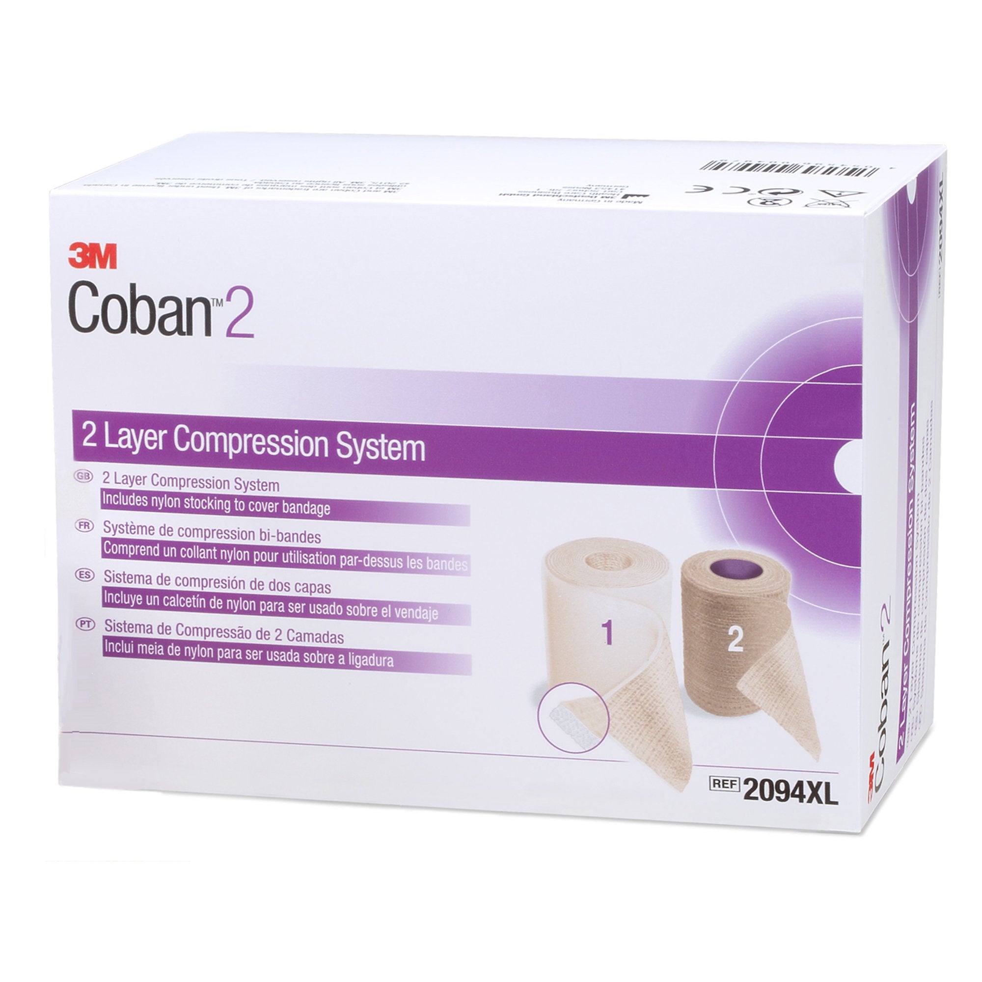 3M Coban 2 Self-adherent / Pull On Closure 2 Layer Compression Bandage System