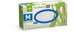 Medline AloeTouch Ice Nitrile Exam Gloves, 180 Count, X-Large, Powder Free, Disposable, Soothes Hands, Tear Resistant, Multi-use Healthcare Tasks