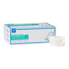 Medline Essentials Silk-Like Cloth Surgical Tape, 1 Inch x 10 Yards per Roll, Box of 12 Rolls