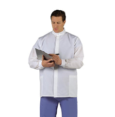COAT,LAB,SHORT,UNISEX,WHITE,BARRIER,3XL