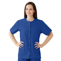 TOP,SCRUB,JEWEL-NECK,2PKT,SAPPHIRE,3