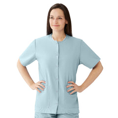 TOP,SCRUB,JEWEL-NECK,2PKT,MISTY,SM