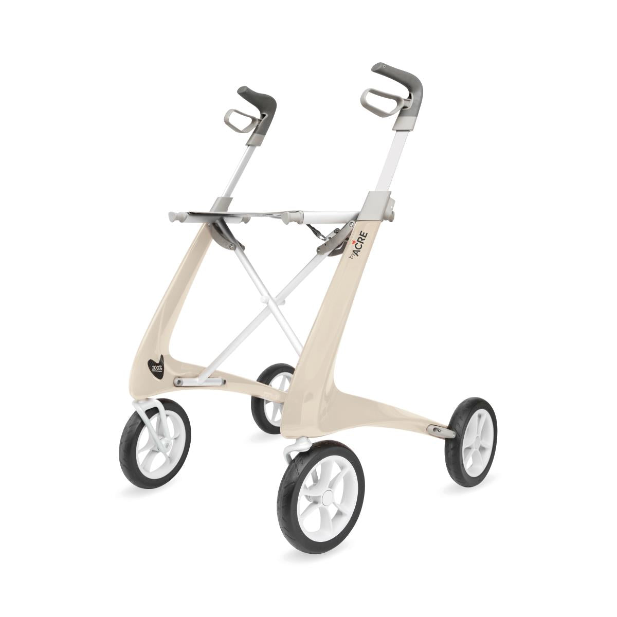 ROLLATOR, CARBON FIBER, REGULAR, WHITE