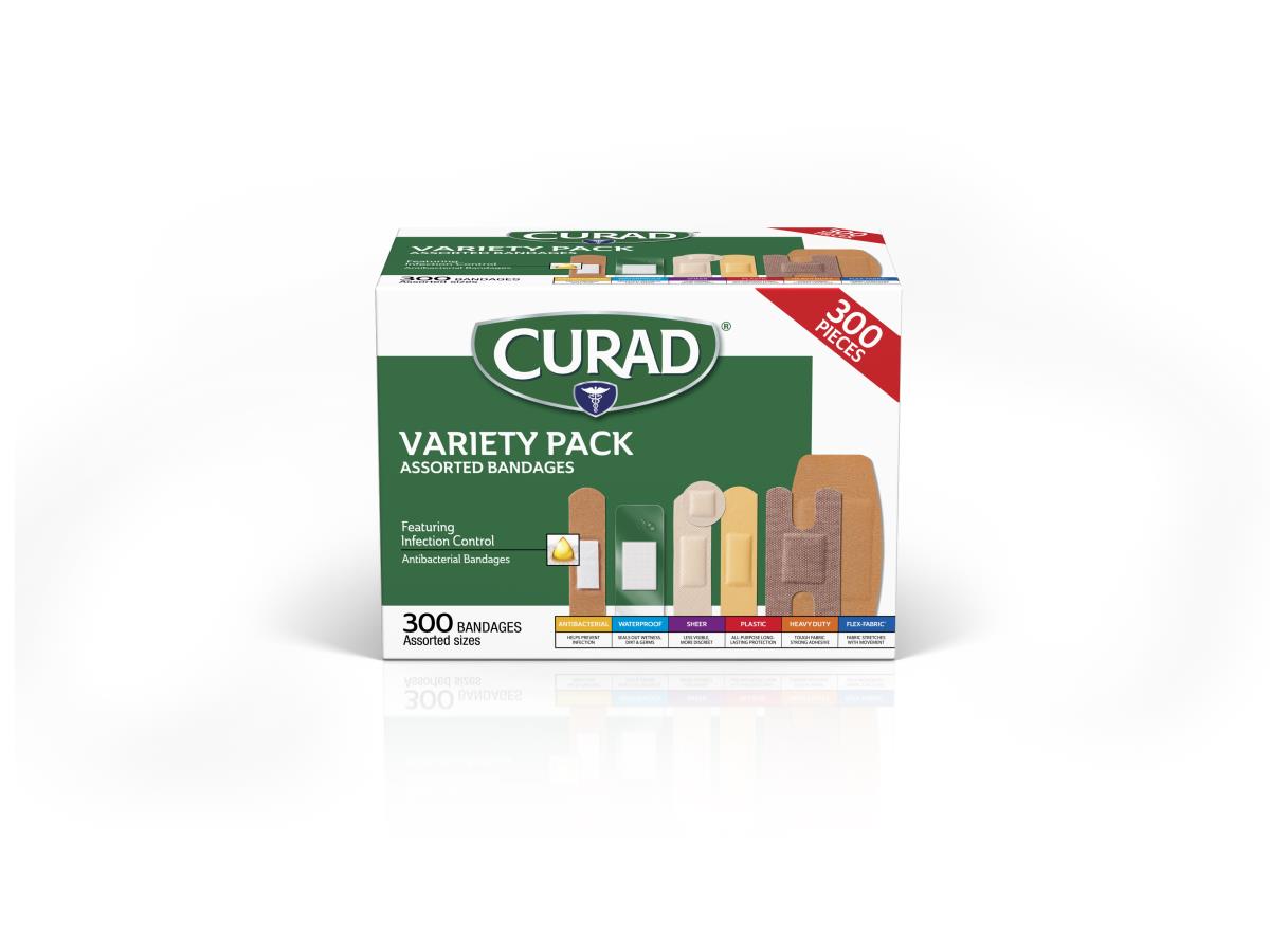 CURAD,BANDAGES,ASST,18 BX/CS, NO TRAY