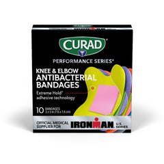 BNDG,ANTIBAC,IRONMAN,ELB/KNE,6-CLR,10CT