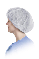 CAP,BOUFFANT,SPUNBOND,WHITE,24"