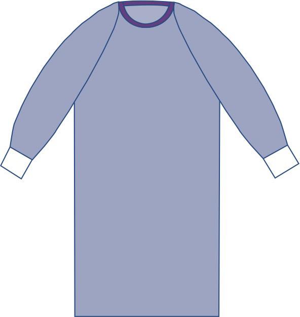 GOWN,AURORA,NONRNF,RAGLAN,XL,ST,30/CS