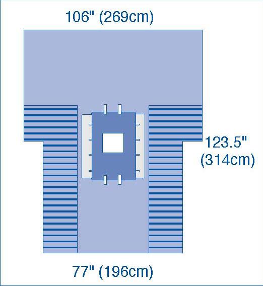 DRAPE,LAP,CHOLE,W/TROUGH ULTRAGARD,12/CS