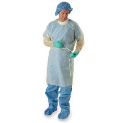 GOWN,COVER,SPNBND,SIDE-NCK TIE,YEL,REG/L