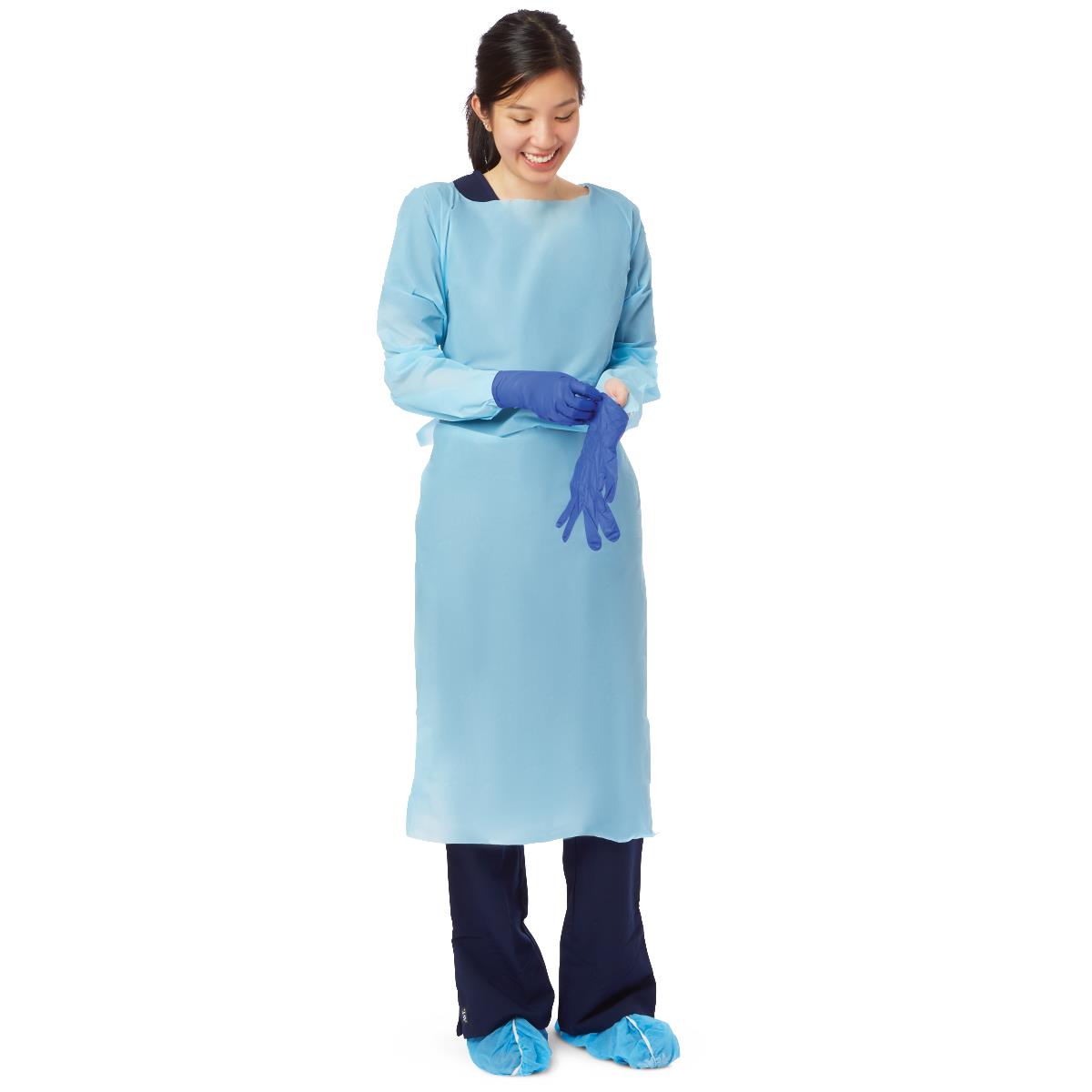 GOWN,ISO,POLY,THUMBS UP,REG,BLUE
