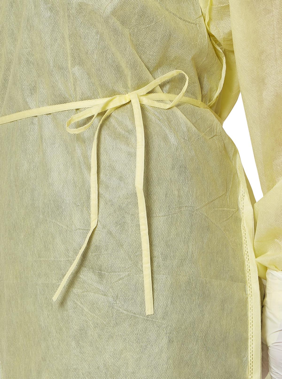 GOWN,COVER,MEDWGHT,SIDE/NECK TIE,YEL,REG