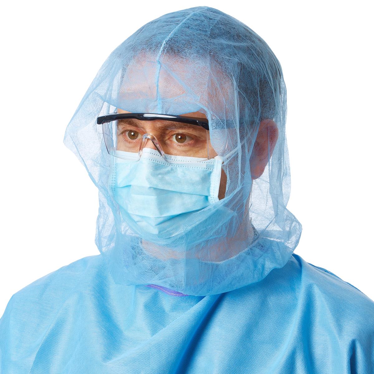 COVER,HEAD AND BEARD, SPUNBOND, BLUE