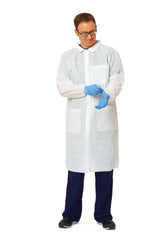 COAT,LAB,MLTILYR,KNT CF/TRDCOLAR,WHT,MD