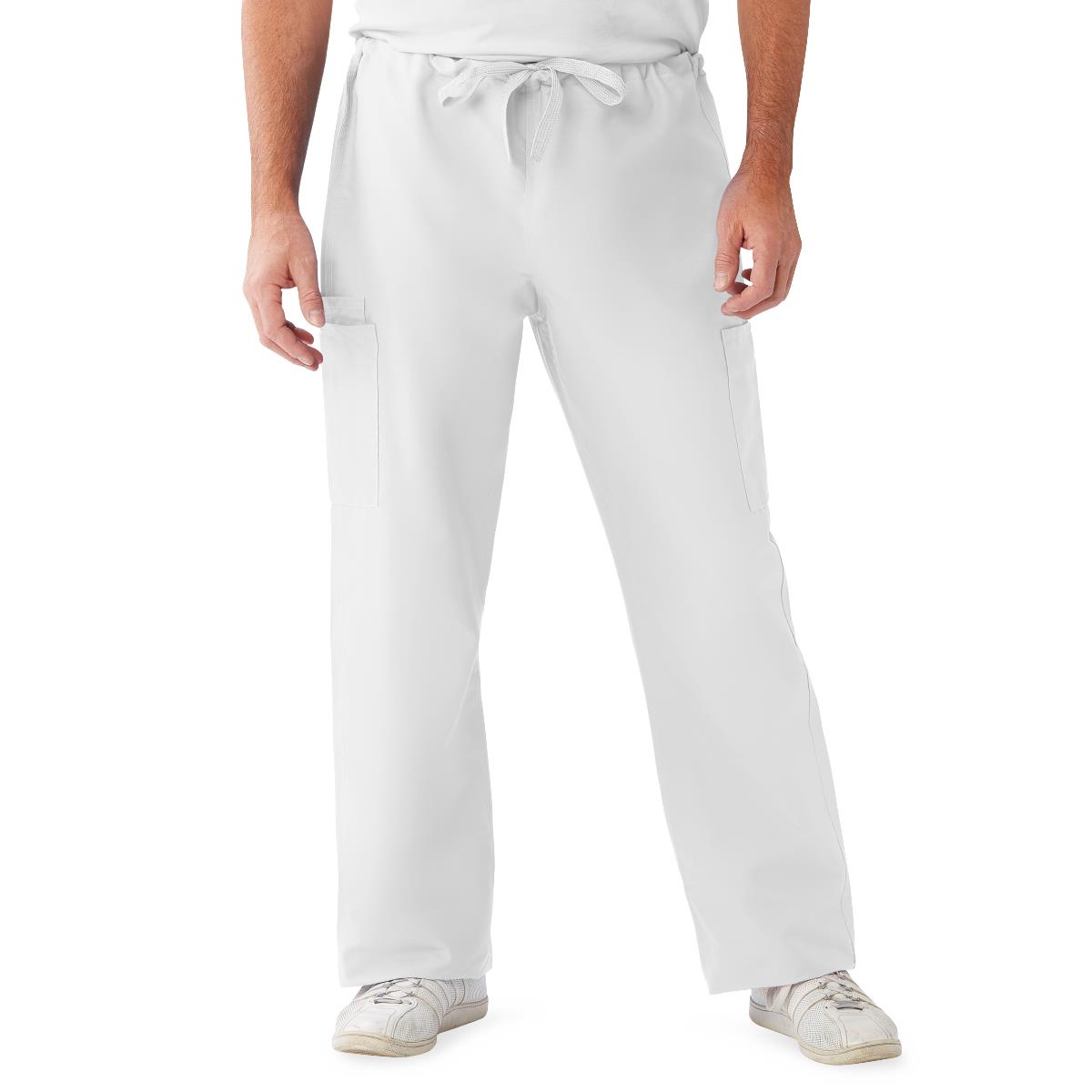PANT,SCRUB,CARGO,NON-REV,WHITE,SM