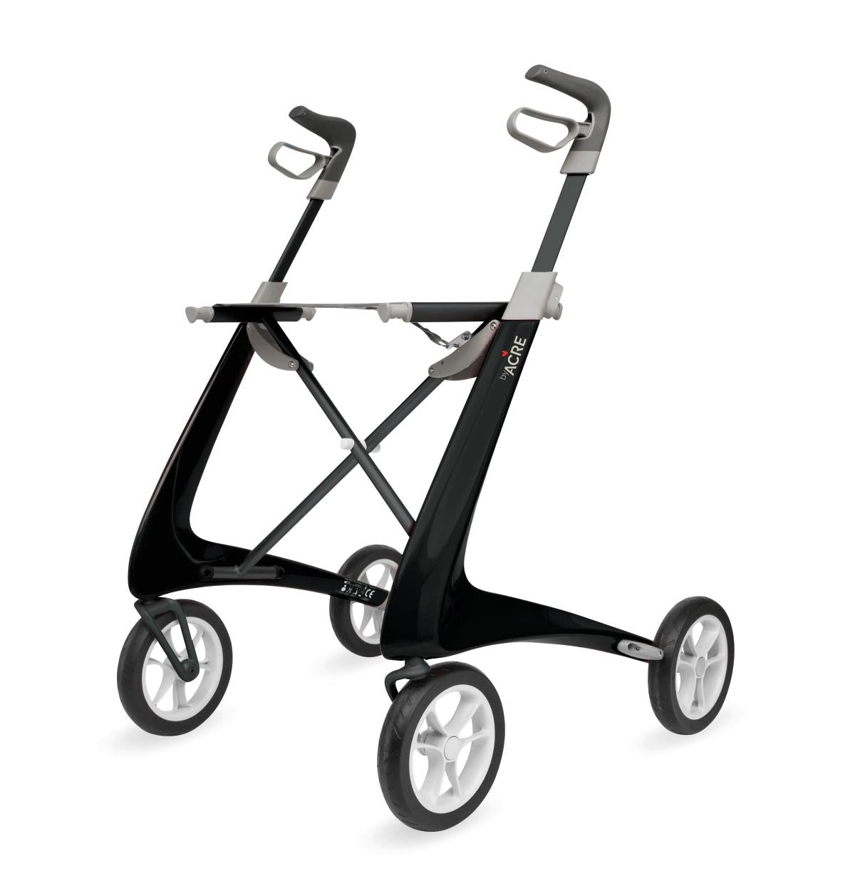 ROLLATOR, CARBON FIBER, COMFORT, BLACK