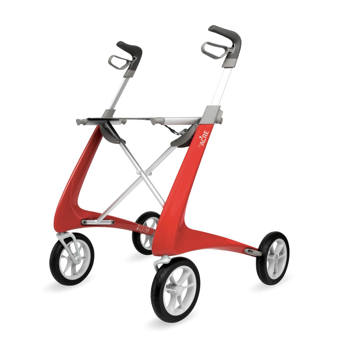 ROLLATOR, CARBON FIBER, COMFORT, RED