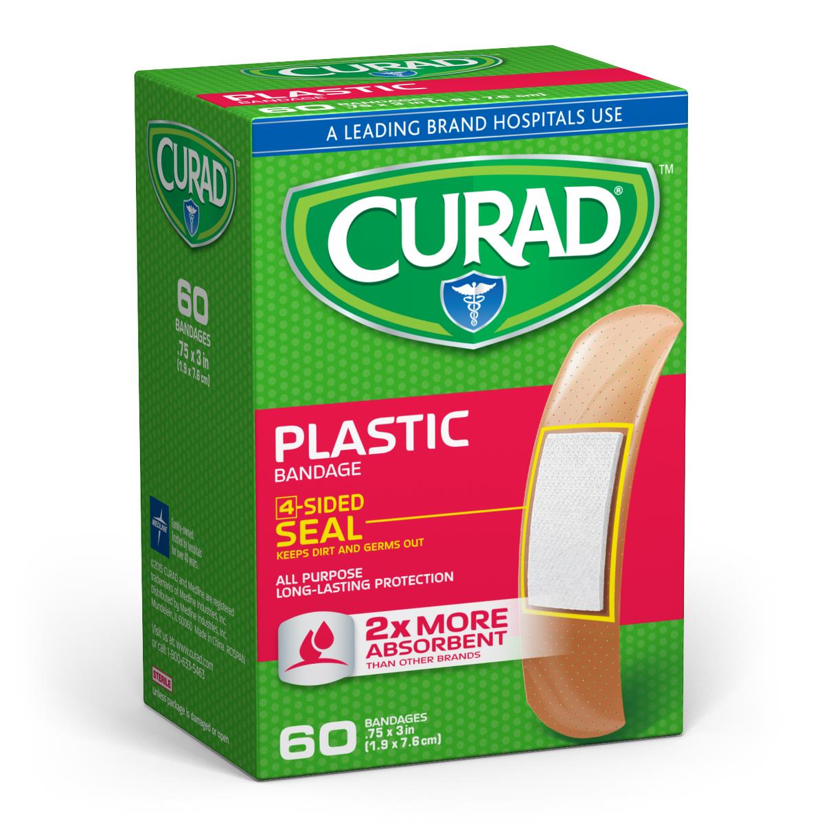 BANDAGE,PLASTC,CURAD,60CT,3/4X3"