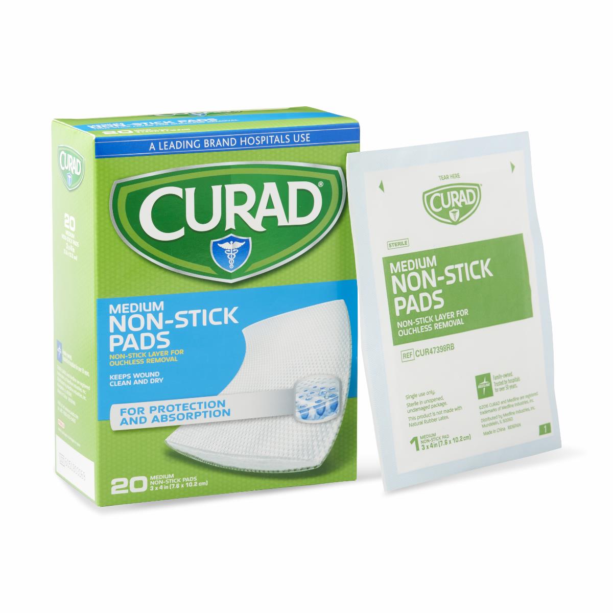 PAD,NON-STICK,CURAD,3X4,ST,20/BX,12BX
