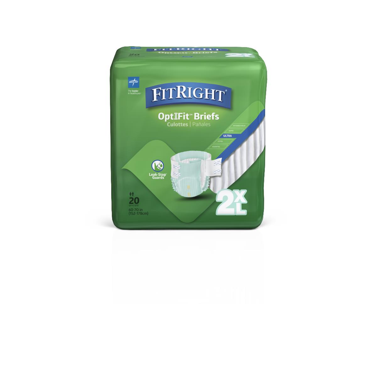 BRIEF,CLOTHLIKE,FITULTRA,XXL,60-70