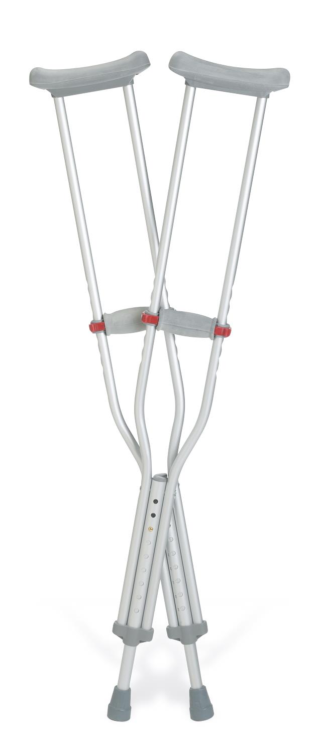 CRUTCH,ALUMINUM,RED-DOT,TALL,ADULT