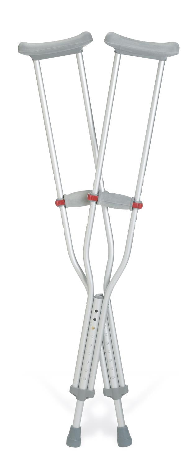 CRUTCH,ALUMINUM,RED-DOT,ADULT
