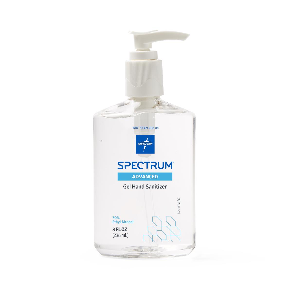 HAND SANITIZER,GEL,SPECTRUM 70%,8OZ