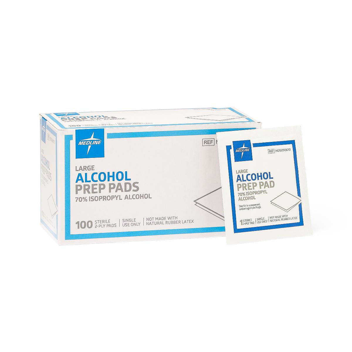 PAD,PREP,ALCOHOL,LARGE,2-PLY,STERILE