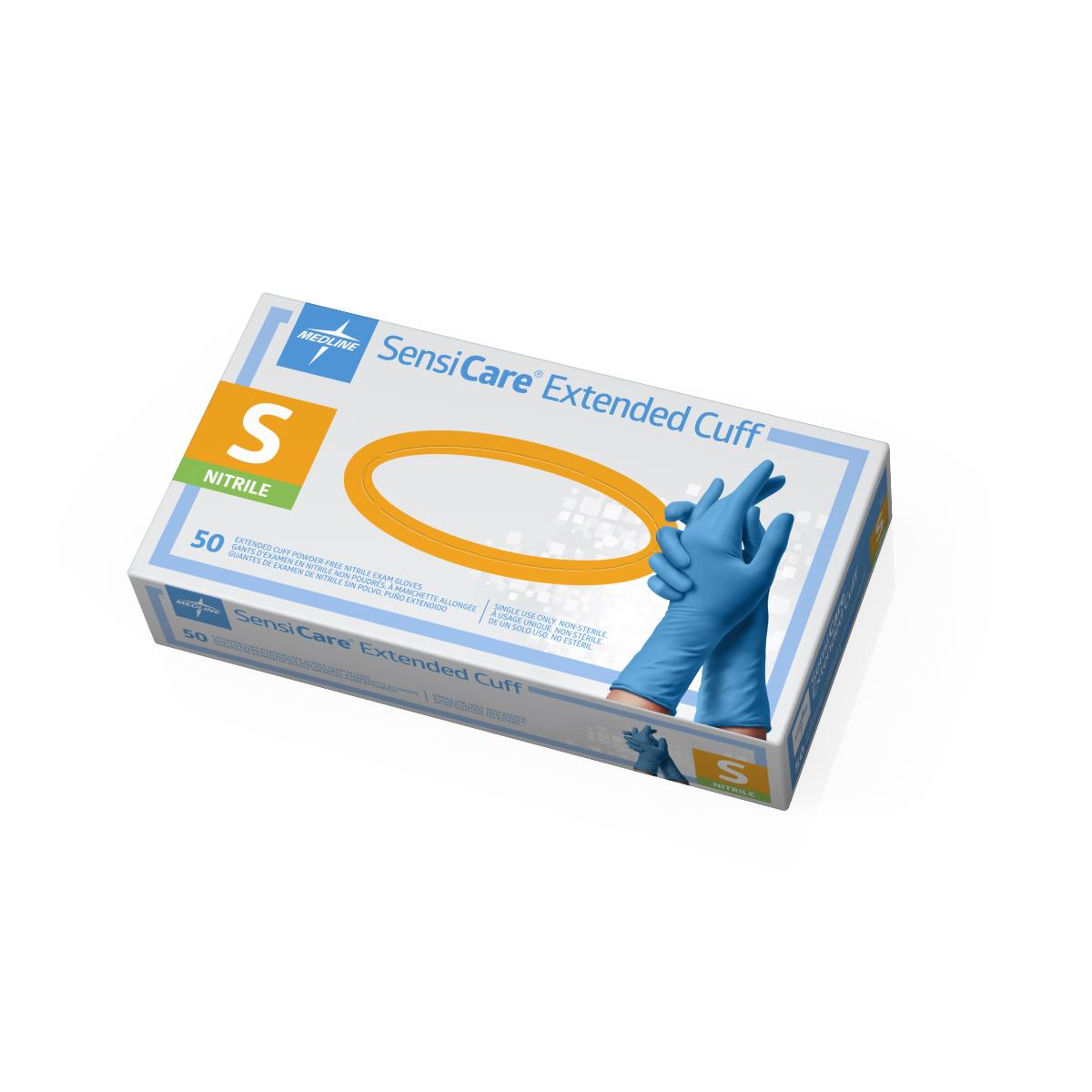 GLOVE, EXAM, NITRILE, EXTD CUFF,LF,S