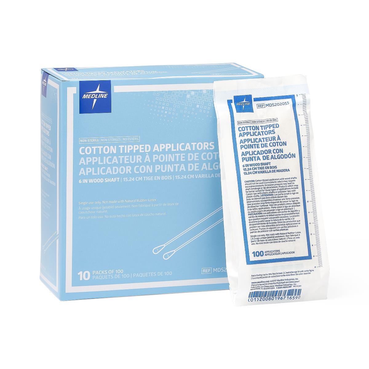 APPLICATOR,COTTON-TIP,WOOD,6,NONSTERILE
