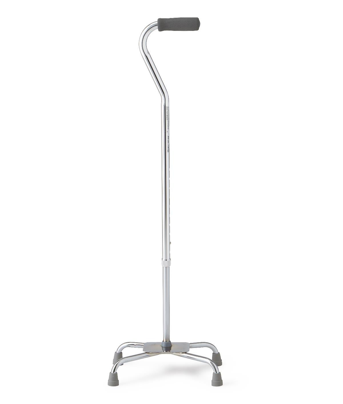 CANE, QUAD, LARGE BASE, CHROME