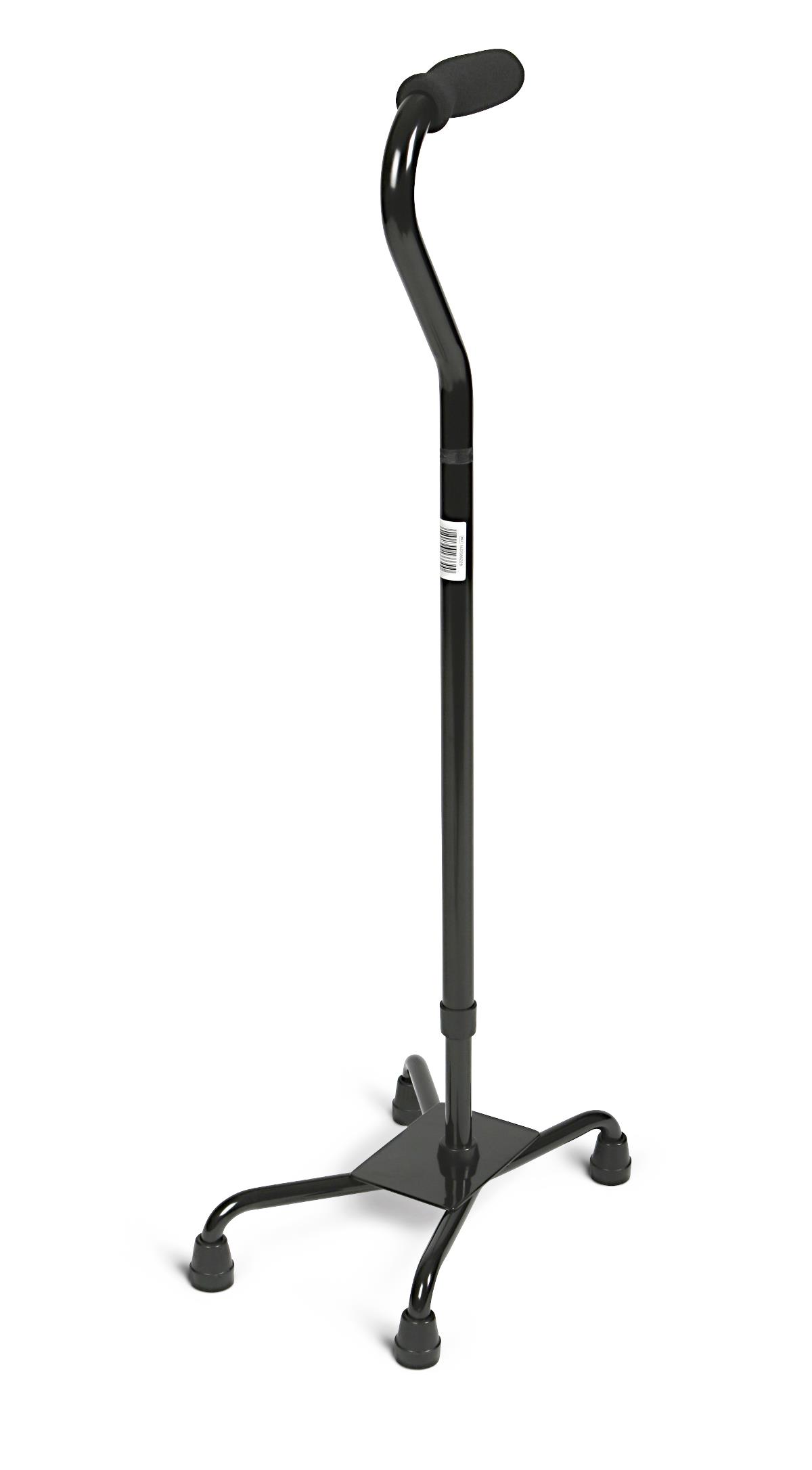 CANE, QUAD, LARGE BASE, BLACK