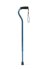 CANE, OFFSET, BLUE/TEAL, ALUMINUM