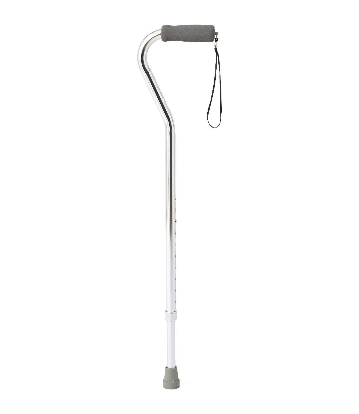 CANE, OFFSET, CHROME, ALUMINUM