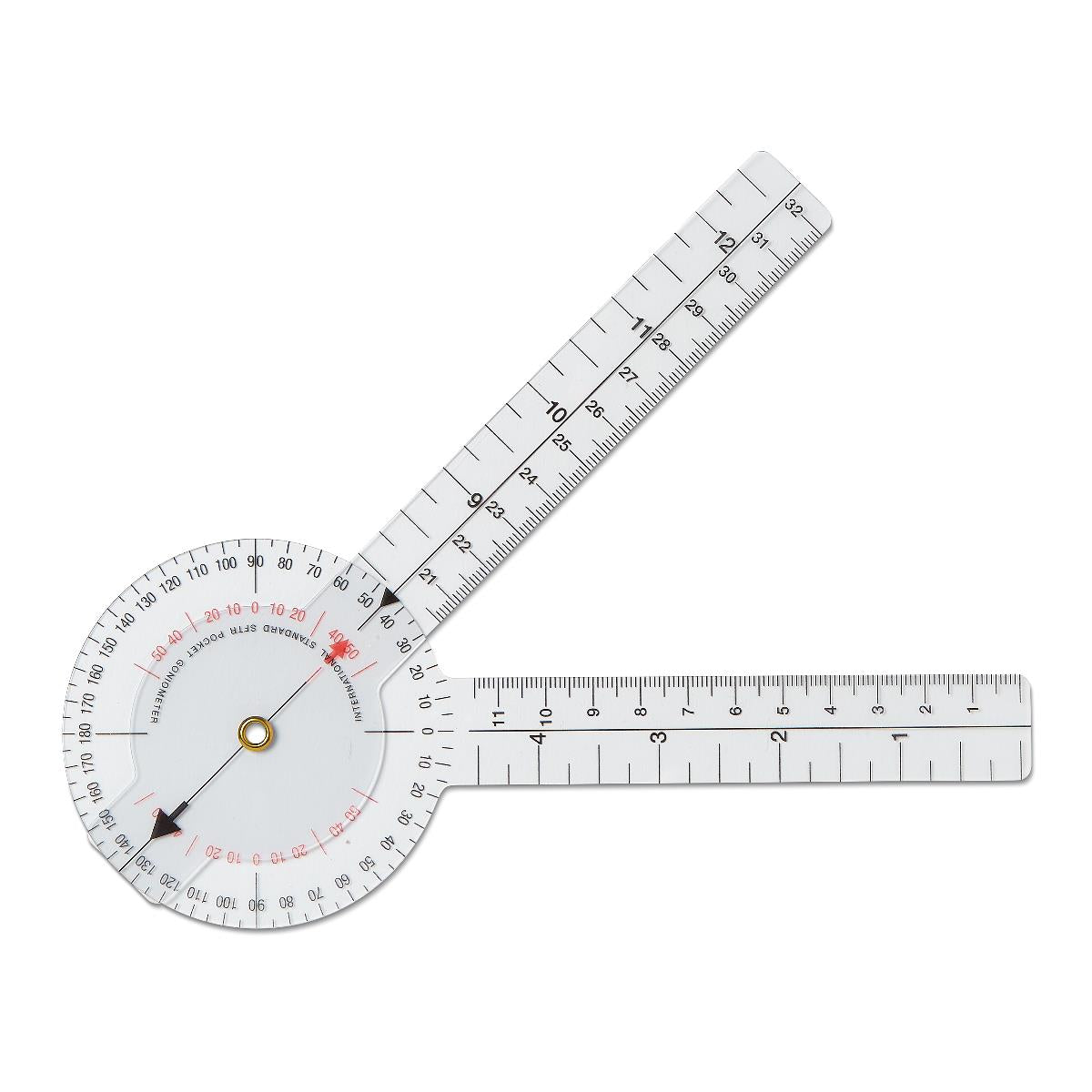 GONIOMETER,PLASTIC,360 DEG,8 IN