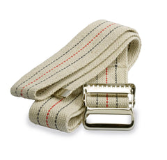 BELT,GAIT,COTTON,W/STRIPE,72",METAL BCKL