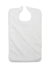 BIB,ADULT,TERRY,HOOK&LP,10 OZ,WHT,18X30