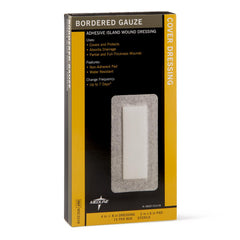 GAUZE,BORDER,4"X8",2"X6"PAD,STERILE