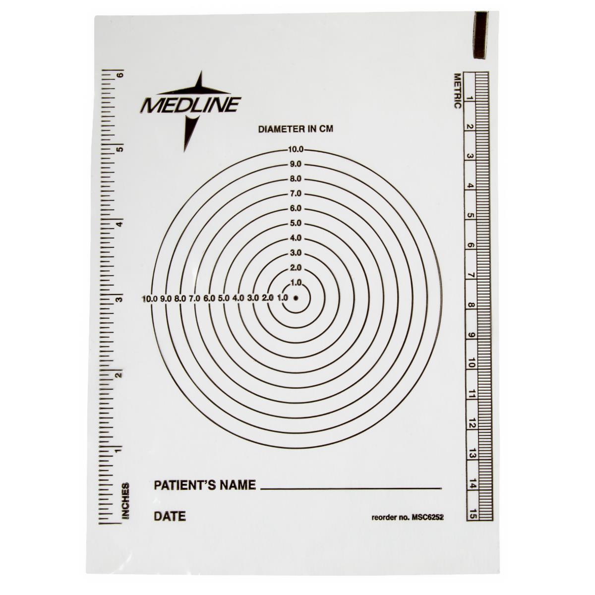 GUIDE,WOUND MEASURING,BULLSEYE/RULER
