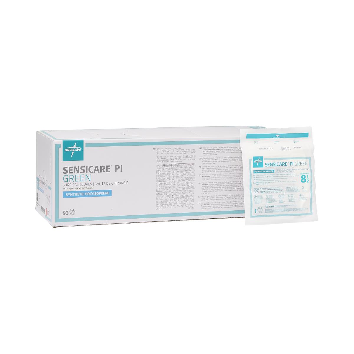 GLOVE,SURG,SENSICARE PI GRN, LF, PF, 8.5