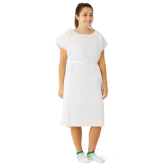 GOWN,PATIENT,DELUXE,T/P/T,WHITE,30X42"