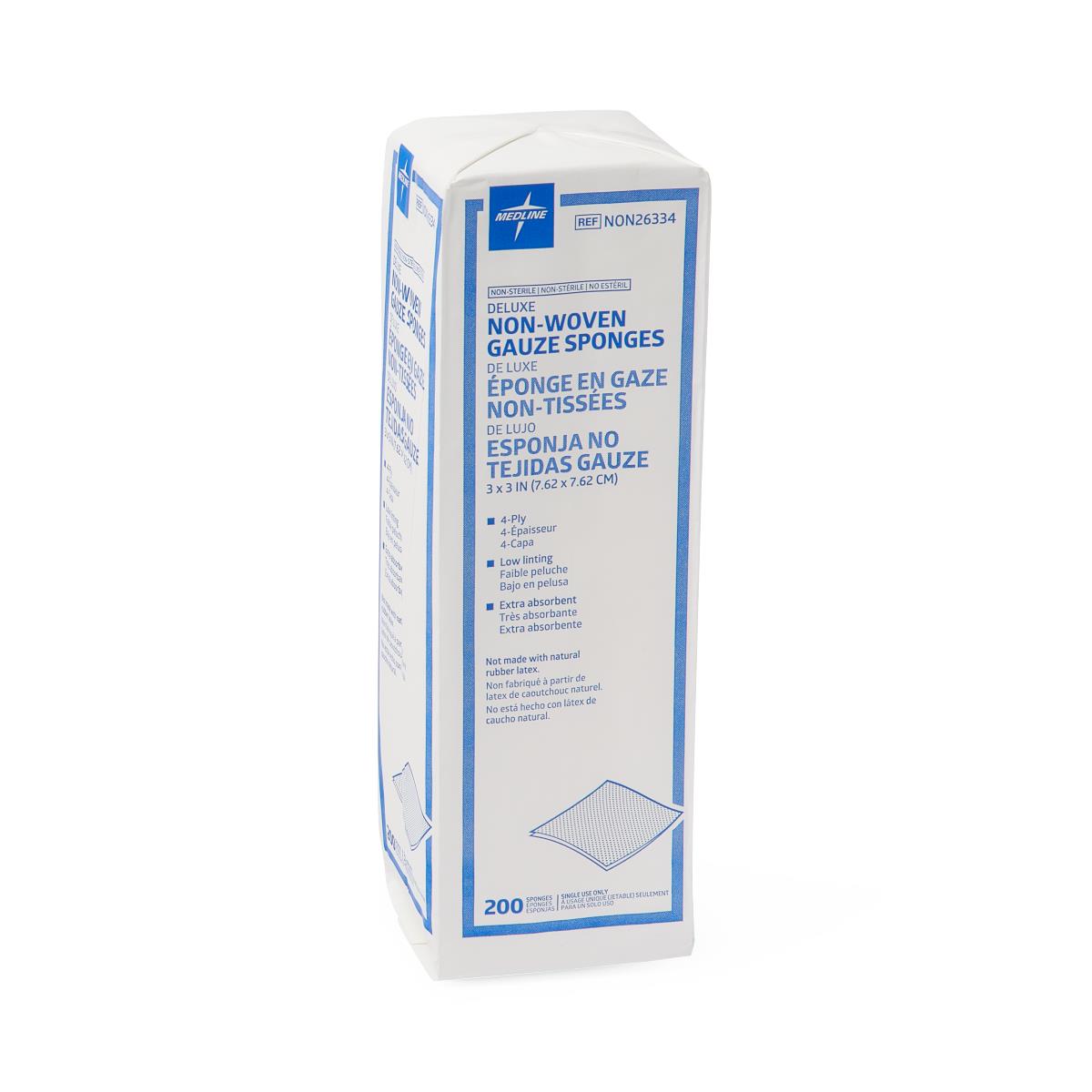 GAUZE,NW,DELUXE,3"X3",4PLY,NS,LF
