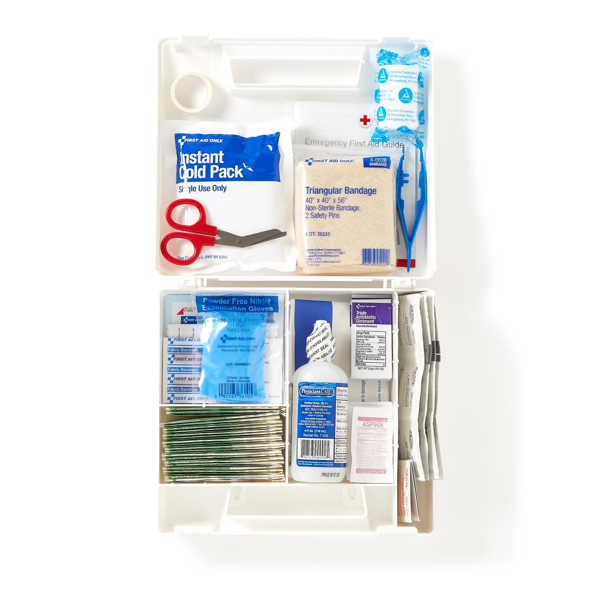 KIT,FIRST AID,GENERAL,107PIECES,25PEOPLE