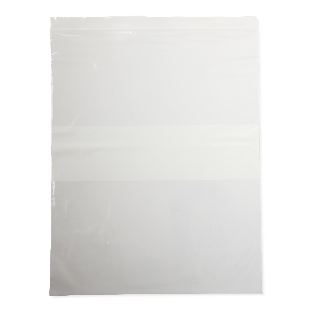 BAG,PLASTC,ZIP,WHITE WRITE ON,12X15,2MIL