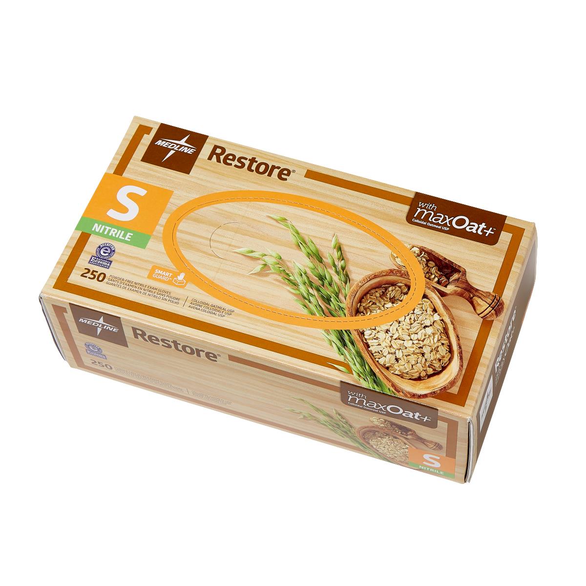GLOVE, NITRILE, RESTORE OATMEAL, S