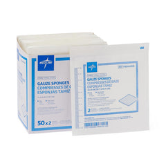 GAUZE,SPONGE,4"X4",8PLY,STERILE,LF,2/PK