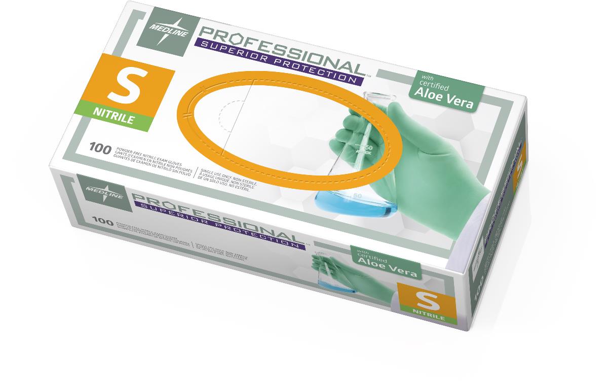 GLOVE,EXAM,CHEMO,NITRILE,ALOE ,PF,TXT,S