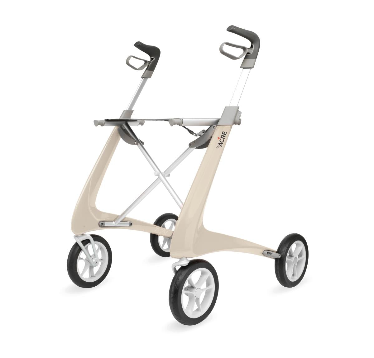 ROLLATOR, CARBON FIBER, COMFORT, WHITE