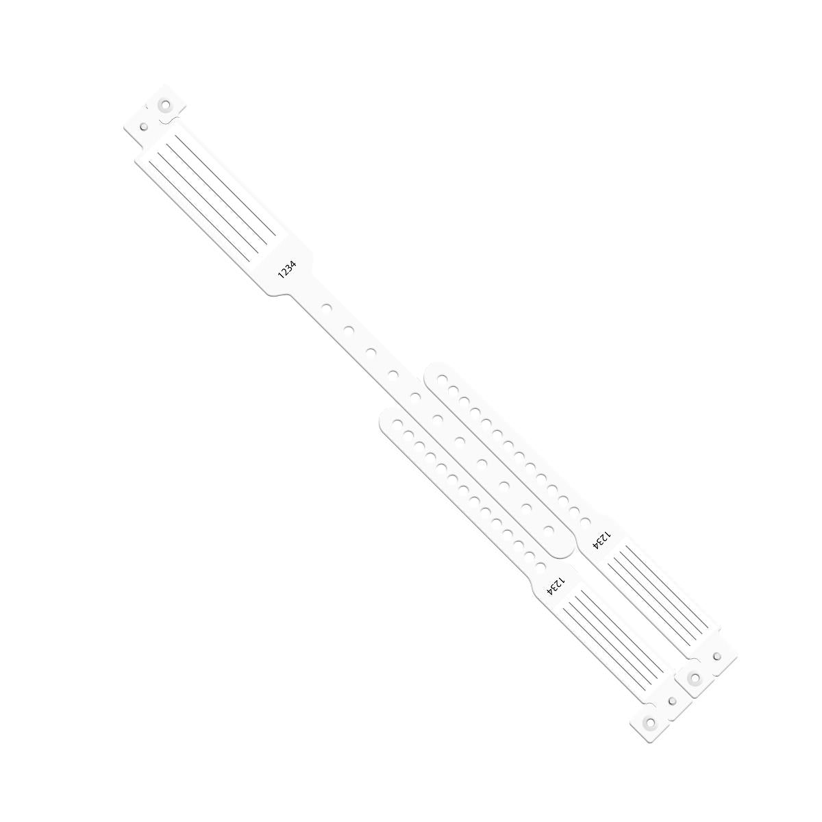ID BAND,3 PIECE SET,WHT 100/BOX