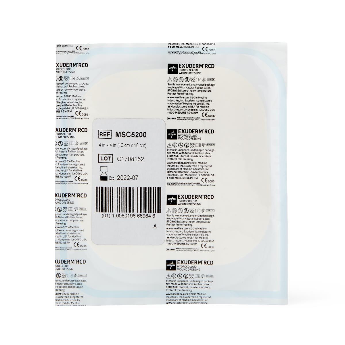 DRESSING,EXUDERM,RCD,HYDROCOLD,4"X4"
